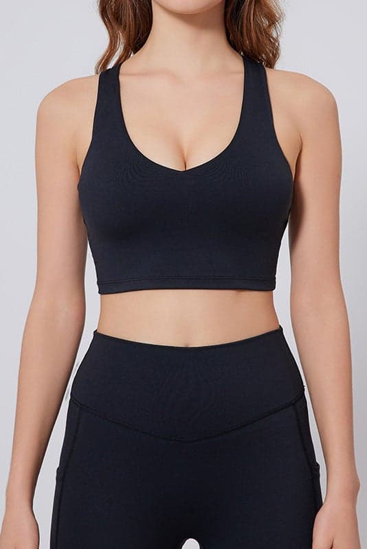 Active Aura Black Women's Sports Bra SVL - Image 1
