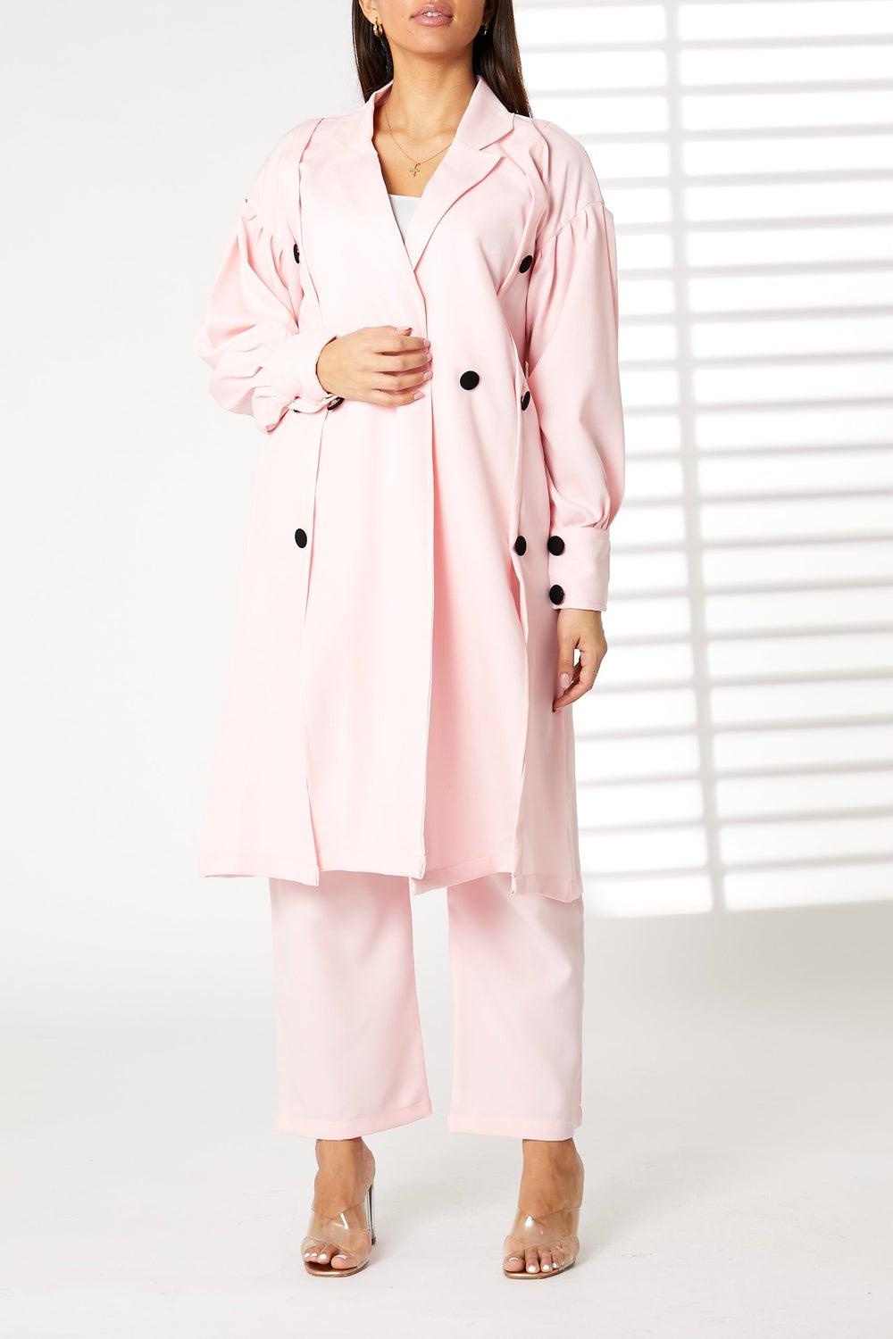 Barbie Crepe Trench Coat Set for Women - Image 1