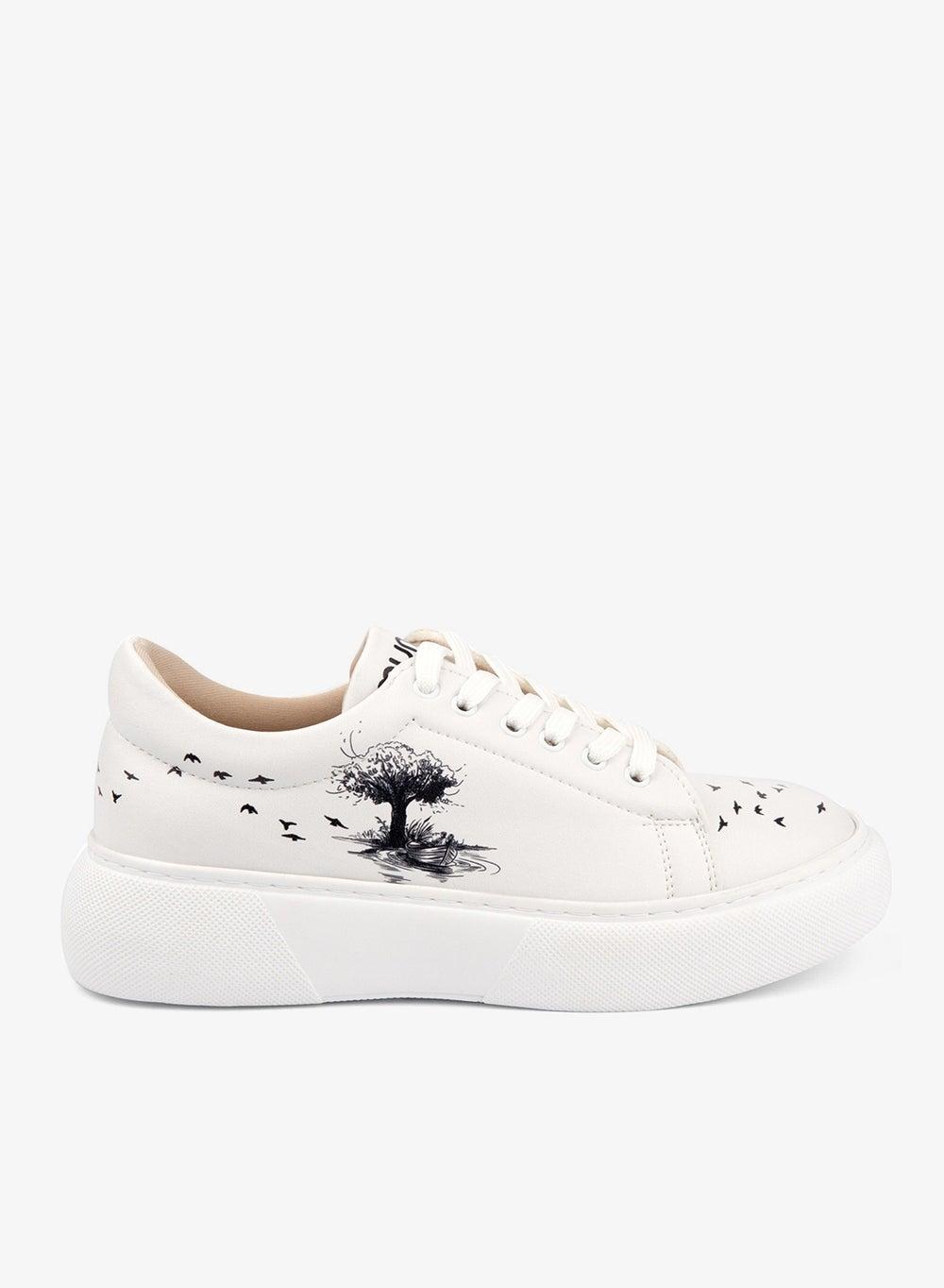 Love Landscape Low-Top Sneakers with 3.5 cm Sole - Image 1