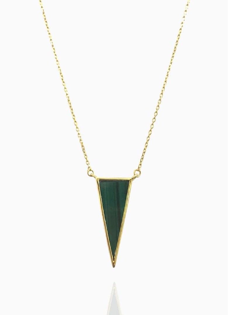 Bliss Malachite Gold-Plated Sterling Silver Necklace - Image 1