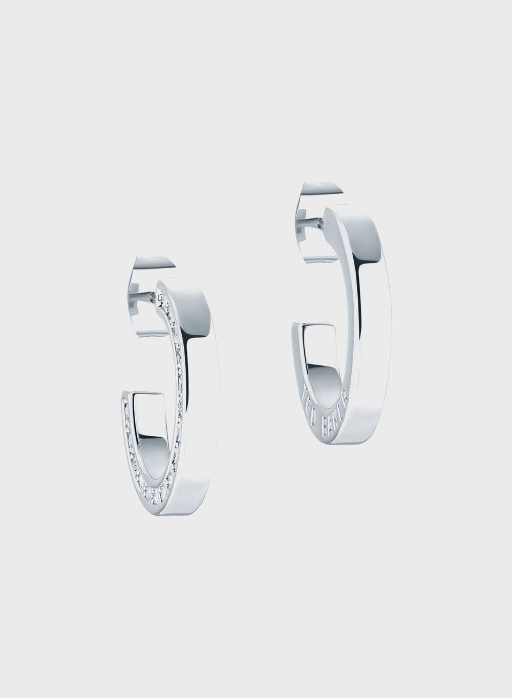 Senatta Crystal Reversible Hoop Earrings - Image 1