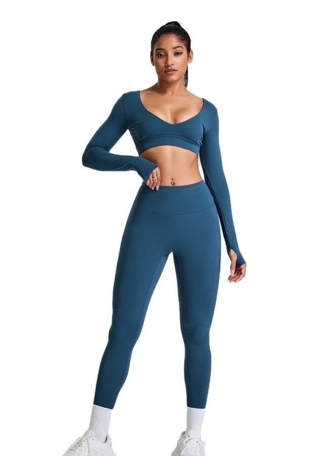 Women's High Waist Contour Workout Leggings with Tummy Control - Image 1