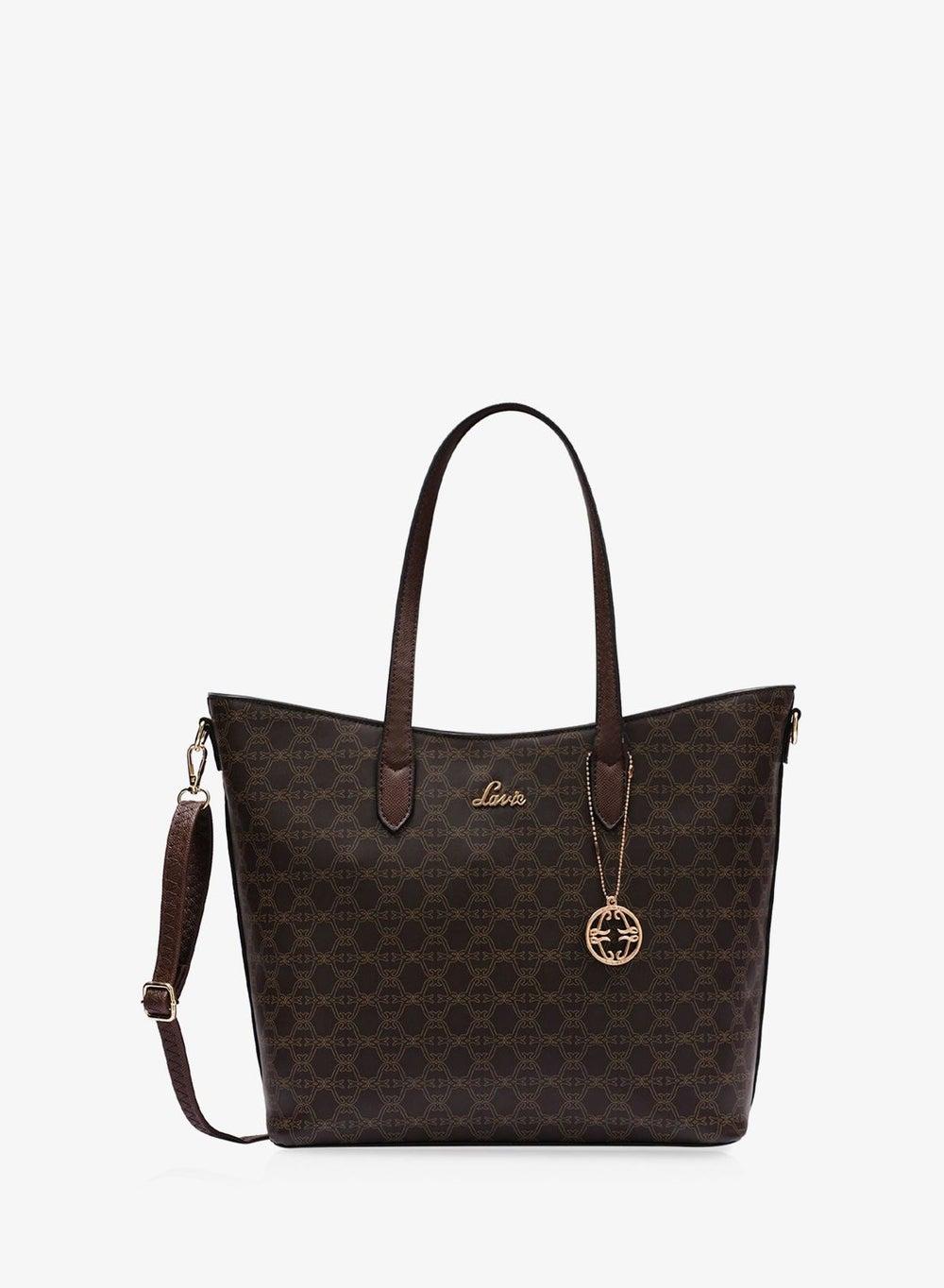 Women's Monoprint Hailon Brown Tote Bag - Image 1