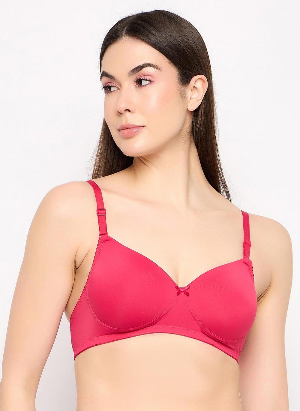 Clovia Fuschia Pink Padded Non-Wired Multiway T-Shirt Bra - Image 1