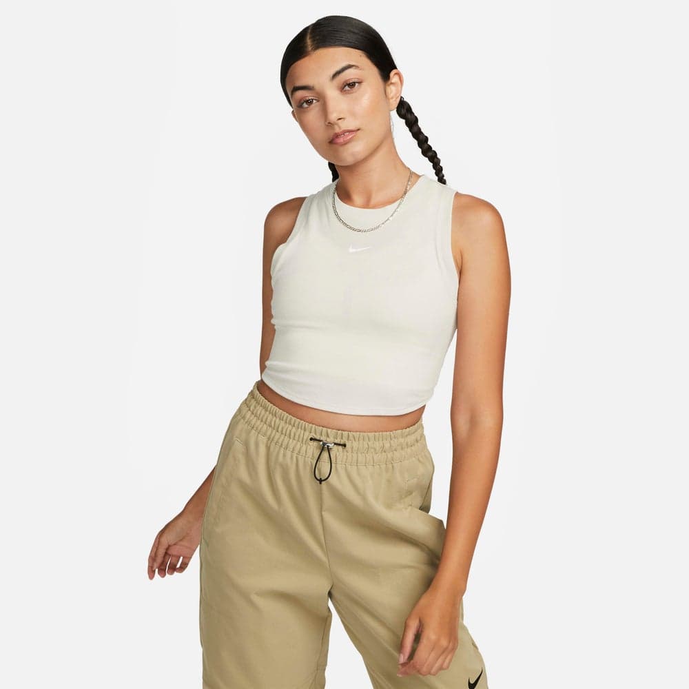 Women's Chill Tight Cropped Mini-Rib Tank Top - Image 1