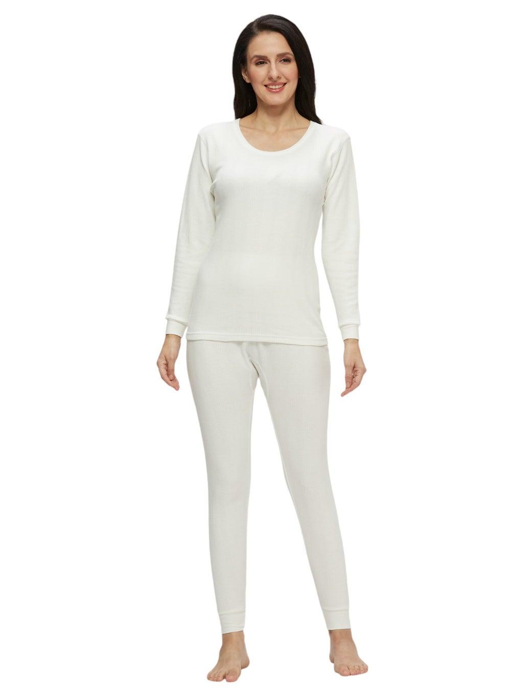 Women's Full Body Thermal Set in White - Image 1