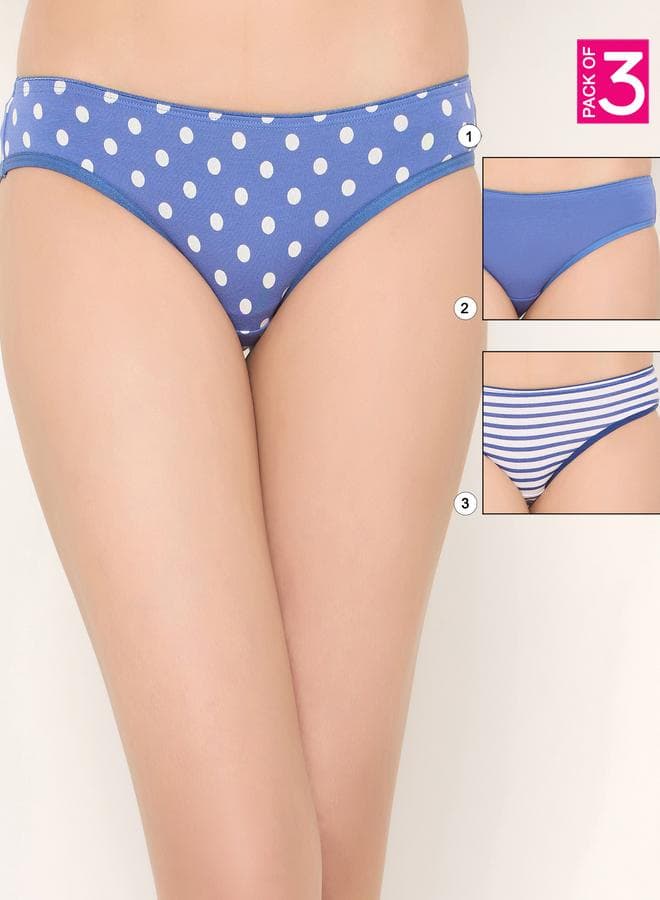 Clovia Pack of 3 Low Rise Bikini Briefs - Image 1