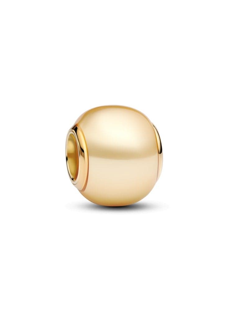 14k Gold-Plated Yellow Lacquered Pearl Charm - Image 1