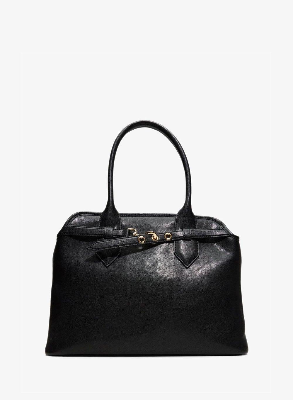 Lizabeth Pebble Textured Faux Leather Satchel - Image 1