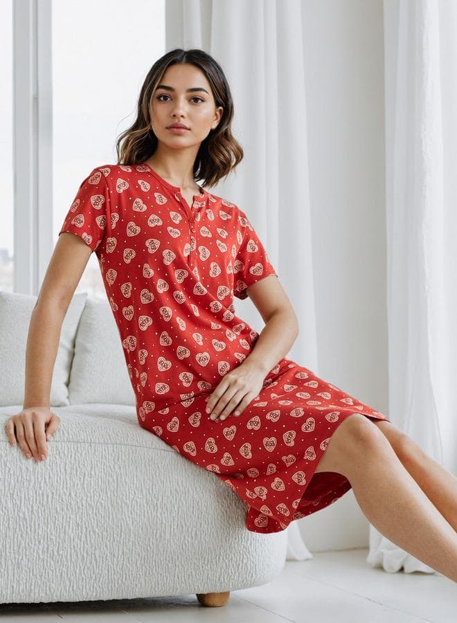 Printed Night Dress for Women - Image 1