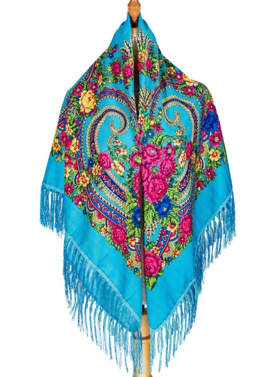 Tamara Women's Eastern European Cotton Tassel Shawl - Image 1