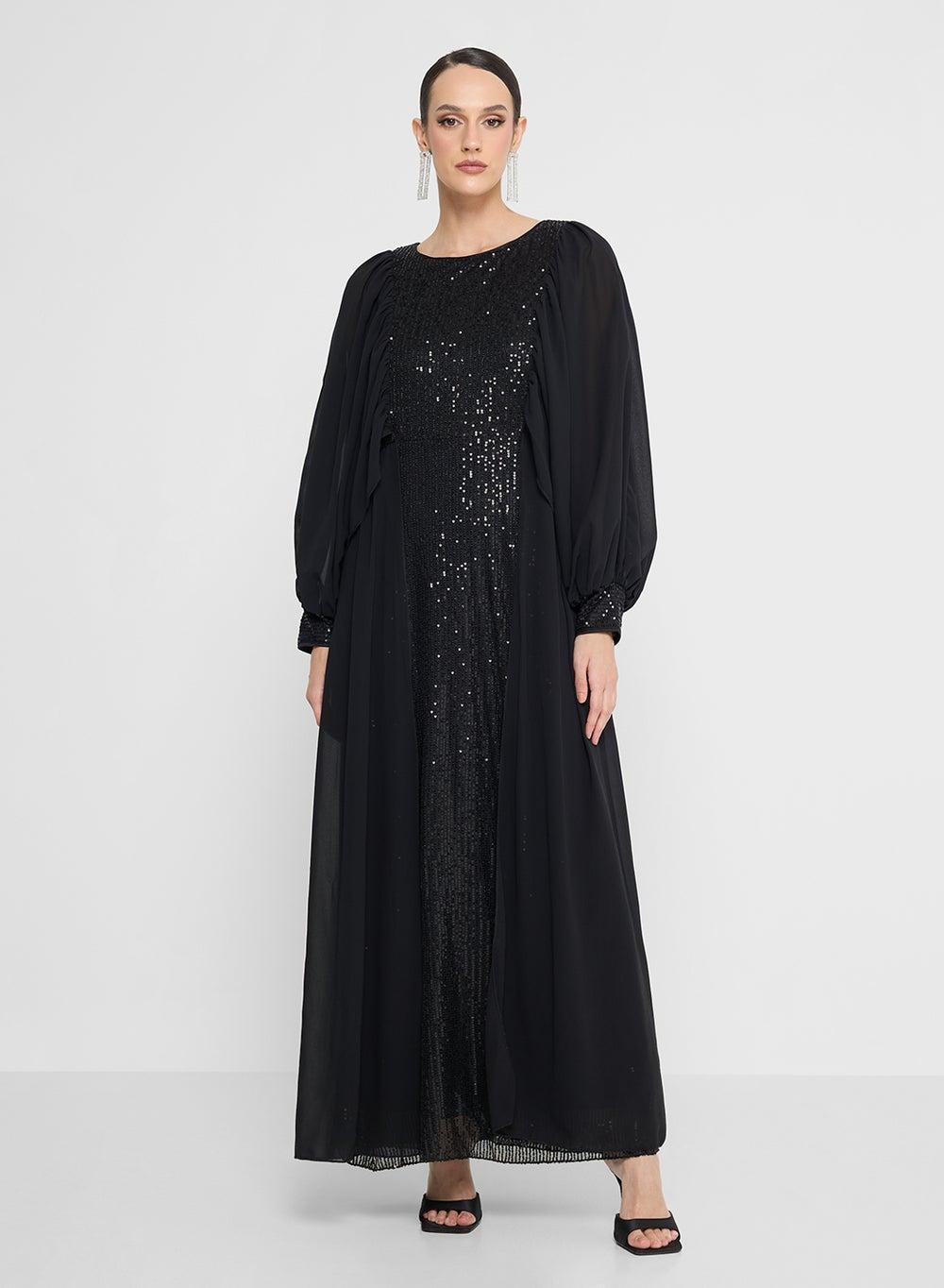 Shimmer A-Line Maxi Dress - Image 1