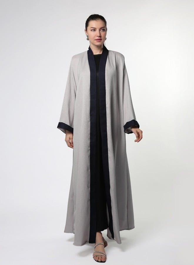 Deep-Toned Beige A-Line Flared Abaya - Image 1