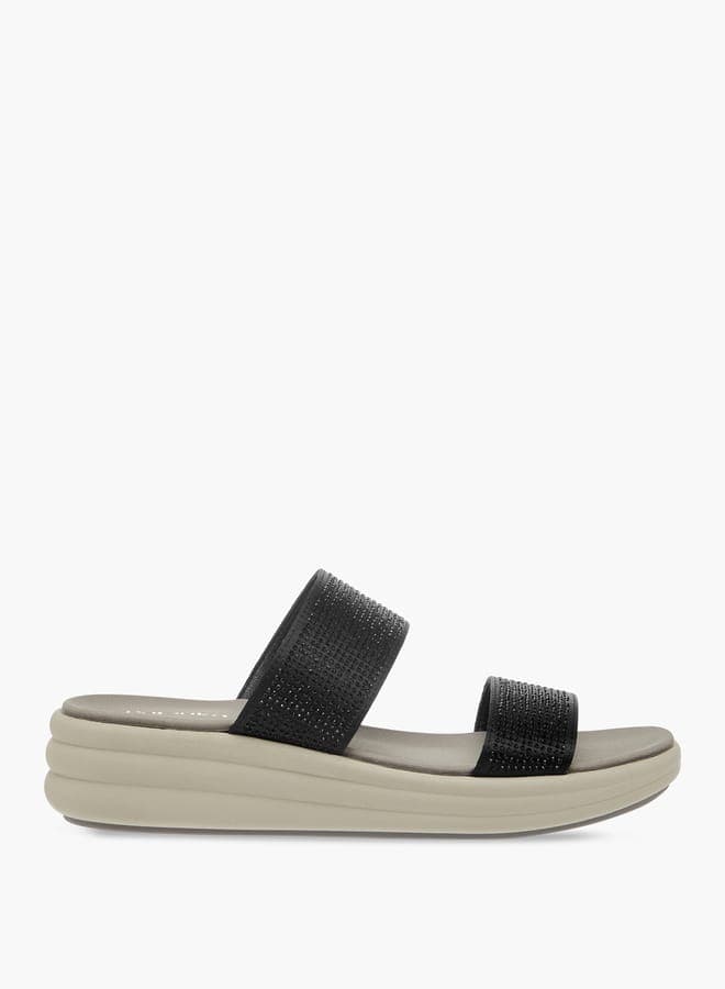 Women Embellished Slip-On Flatform Sandals - Image 1
