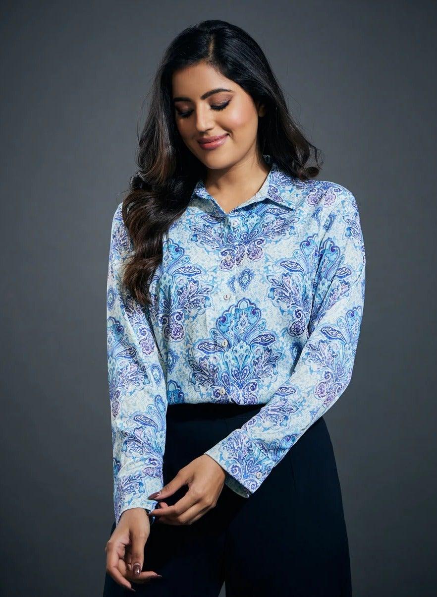 Women’s Long Sleeve Printed Shirt - Image 1