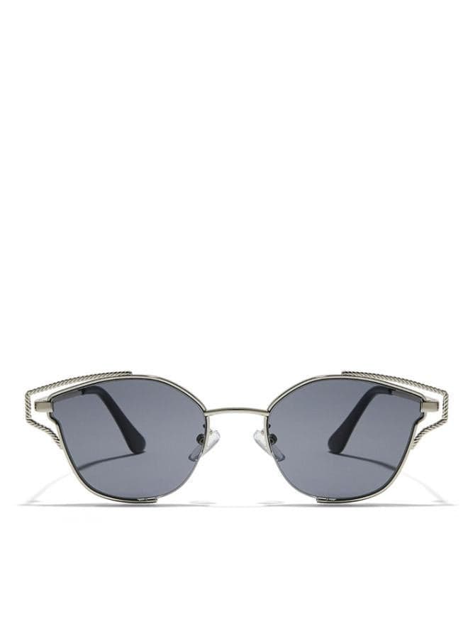 HYPATIA Women’s Silver Metal Full Rim Sunglasses - Image 1
