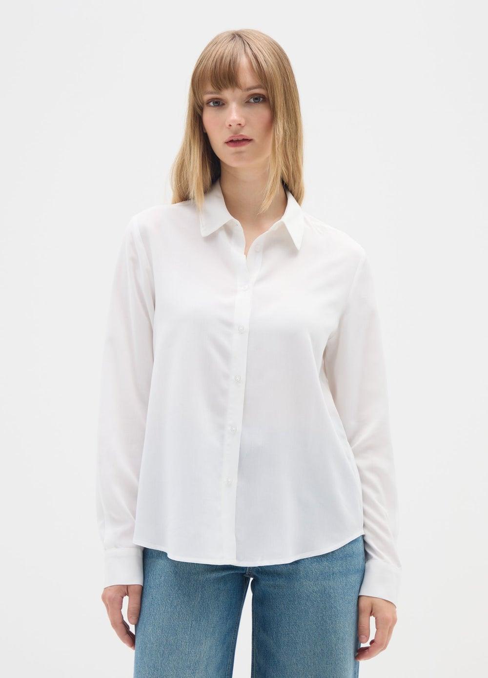 White Viscose Shirt for Women - Image 1