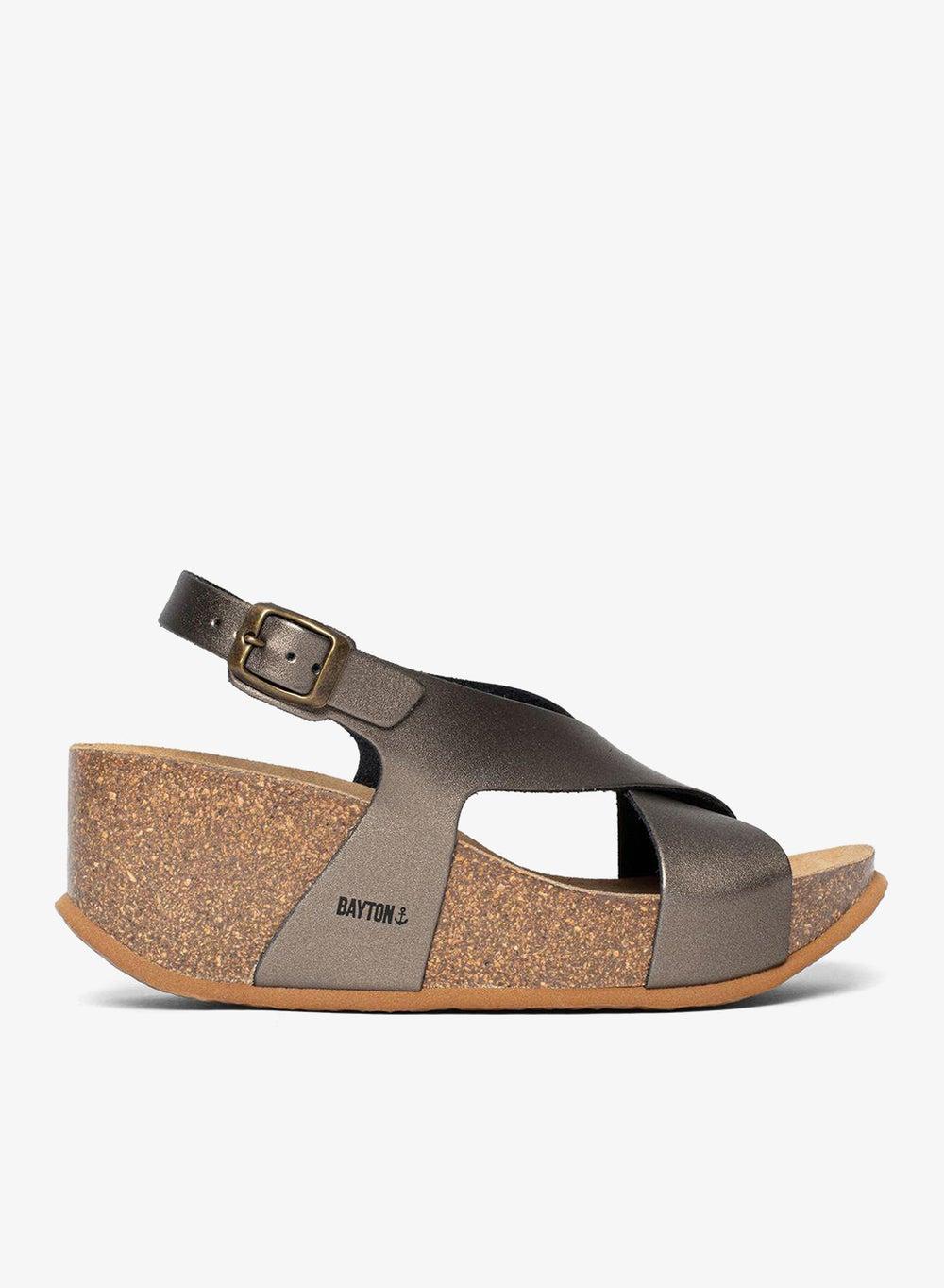 Rea Strappy Mid Heel Wedges - Image 1