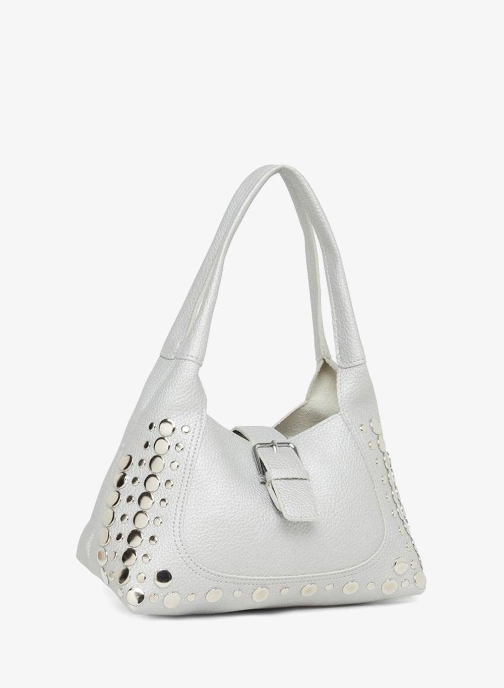 Studded Shoulder Bag with Buckle Detail - Image 1