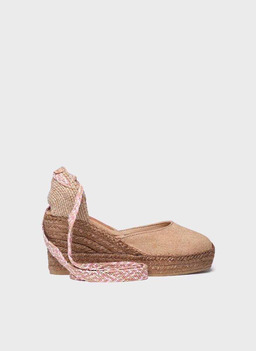 Lisboa Tan Women's Closed-Toe Espadrille Wedge - Image 1