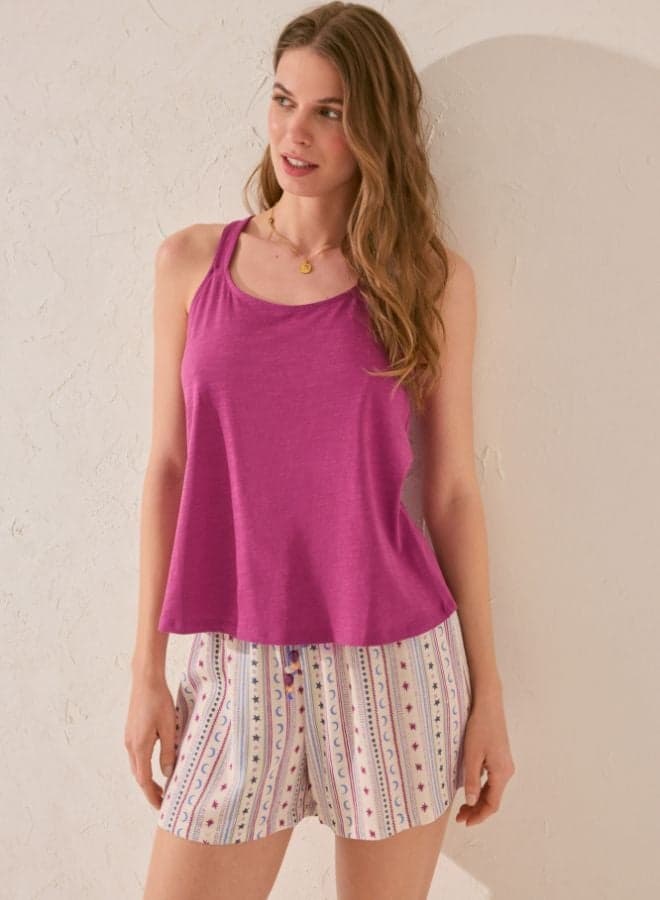 Multicoloured Print Viscose Shorts - Image 1