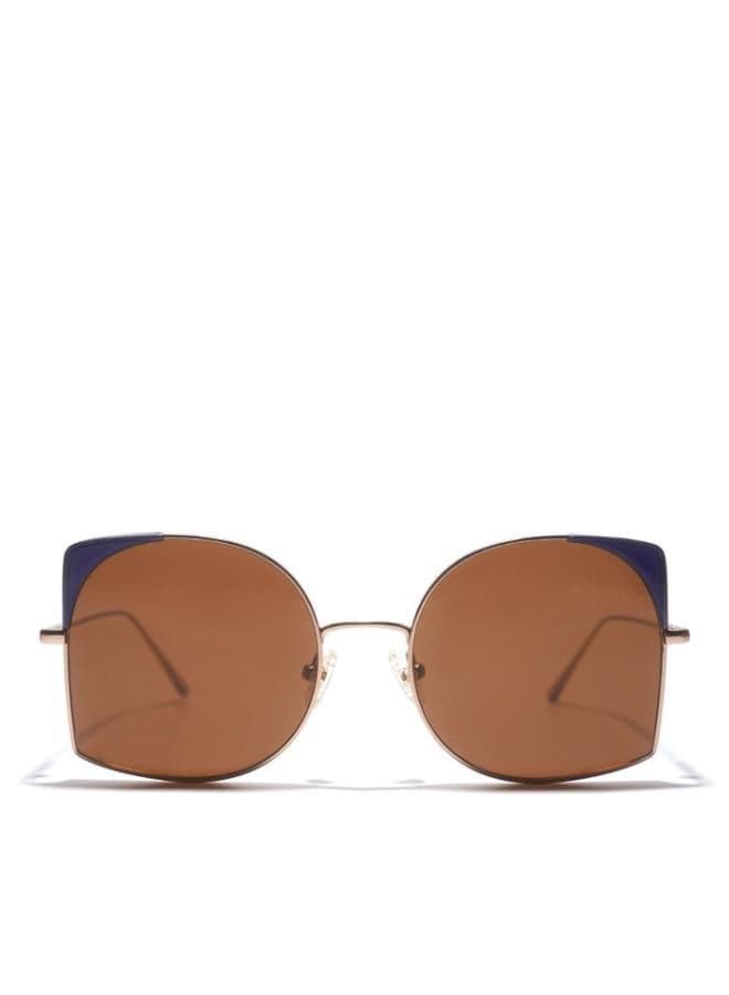 DELAUNAY La French Collection Brown Sunglasses, Rose Gold Metal - Image 1