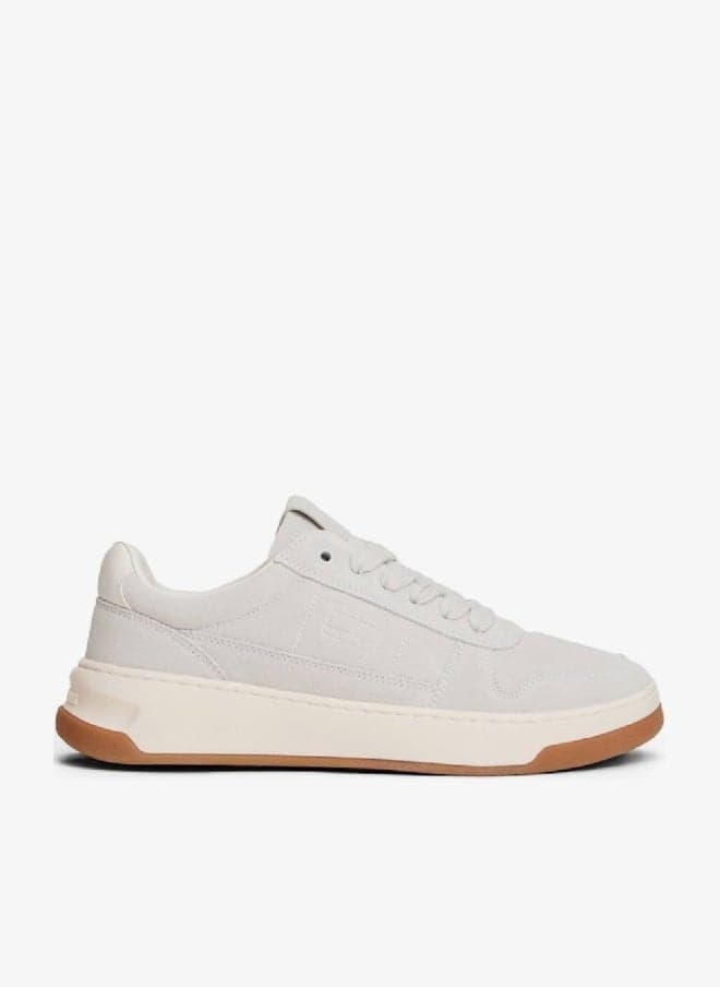 Suede Tonal Logo Low-Top Trainers - Image 1