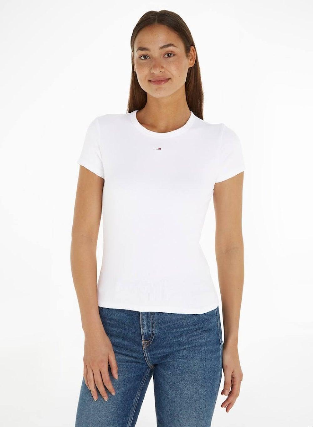 Slim Rib Short Sleeve T-Shirt for Women - Image 1