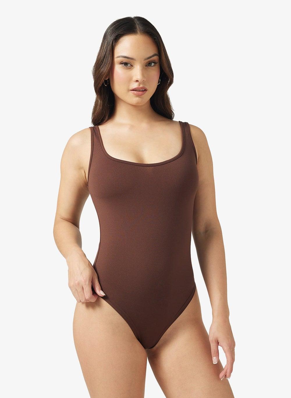 Sleeveless Square Neck Polyamide Bodysuit - Image 1