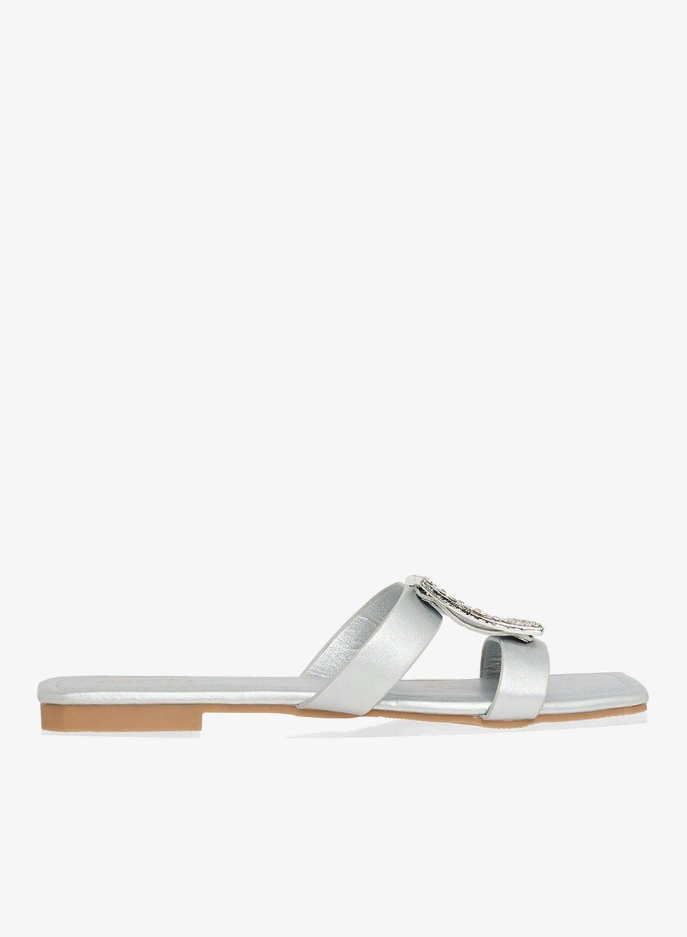 Diamante Flat Sandal - Image 1