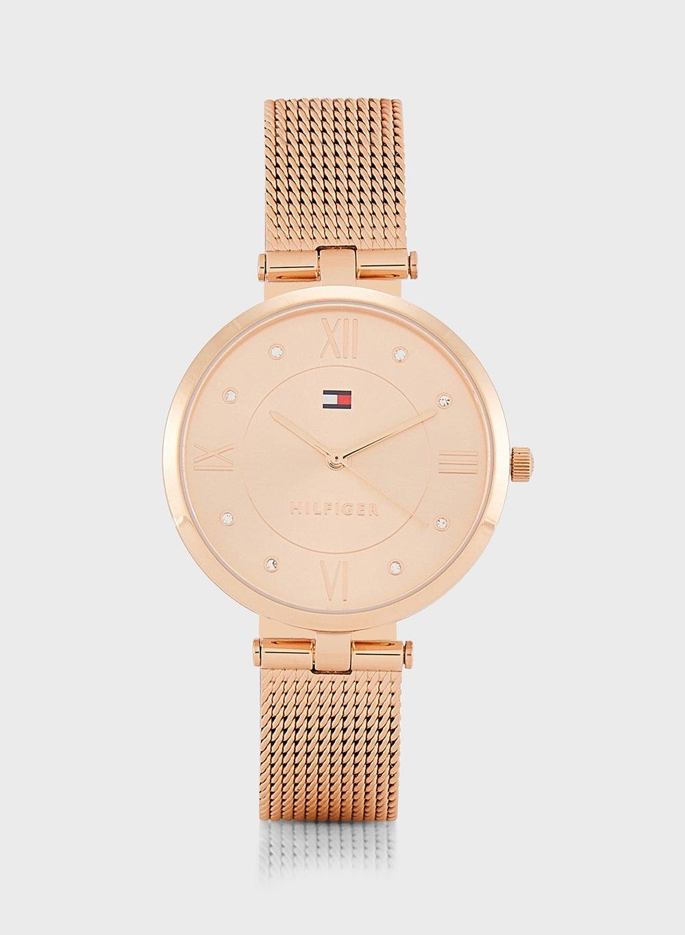 Tommy Hilfiger 3-Hand Rose Gold-Tone Mesh Watch 1782712 - Image 1