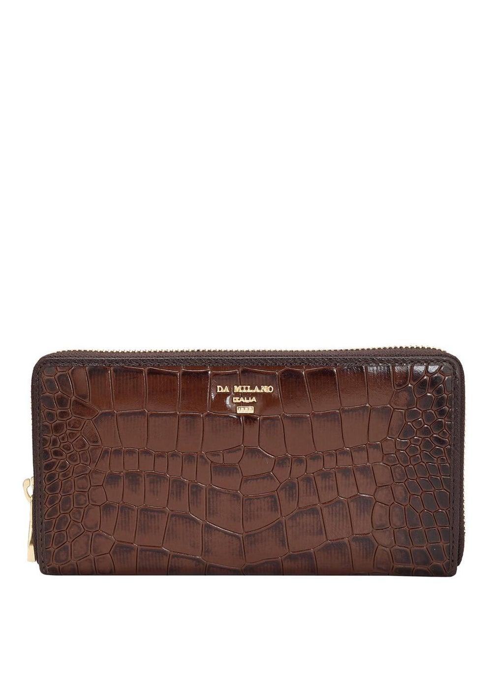 Genuine Leather Brown Ladies Wallet with Compartments - Image 1