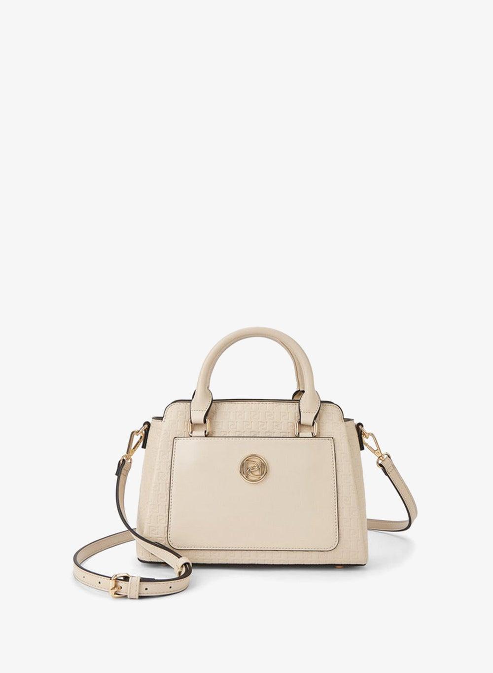 Monogram Embossed Tote Bag with Zip Closure - Image 1