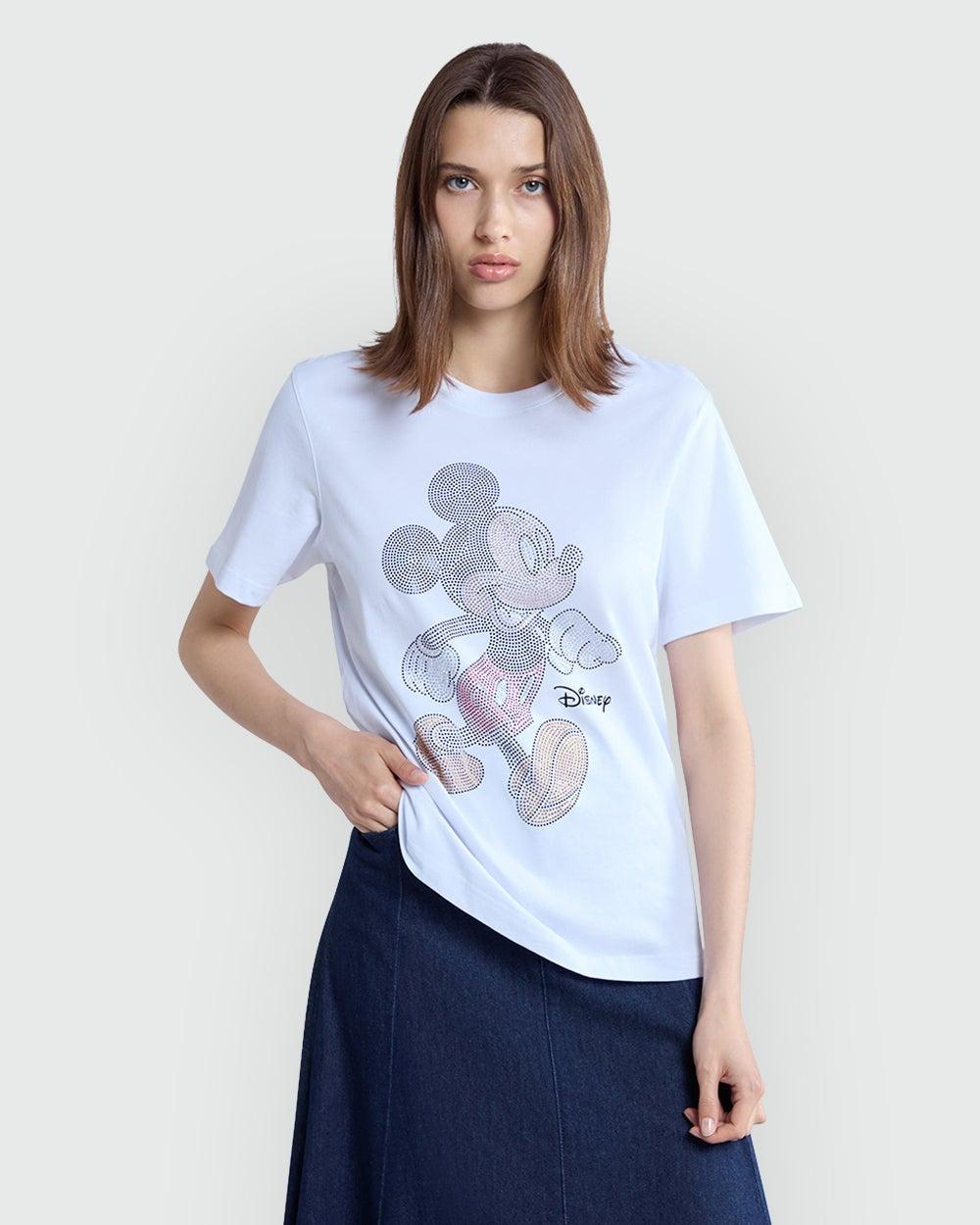 Mickey Mouse Graphic Tee in White by OVS - Image 1