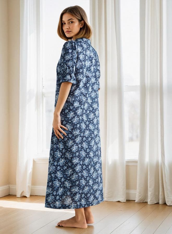 Floral Print Night Dress for Women - Image 1