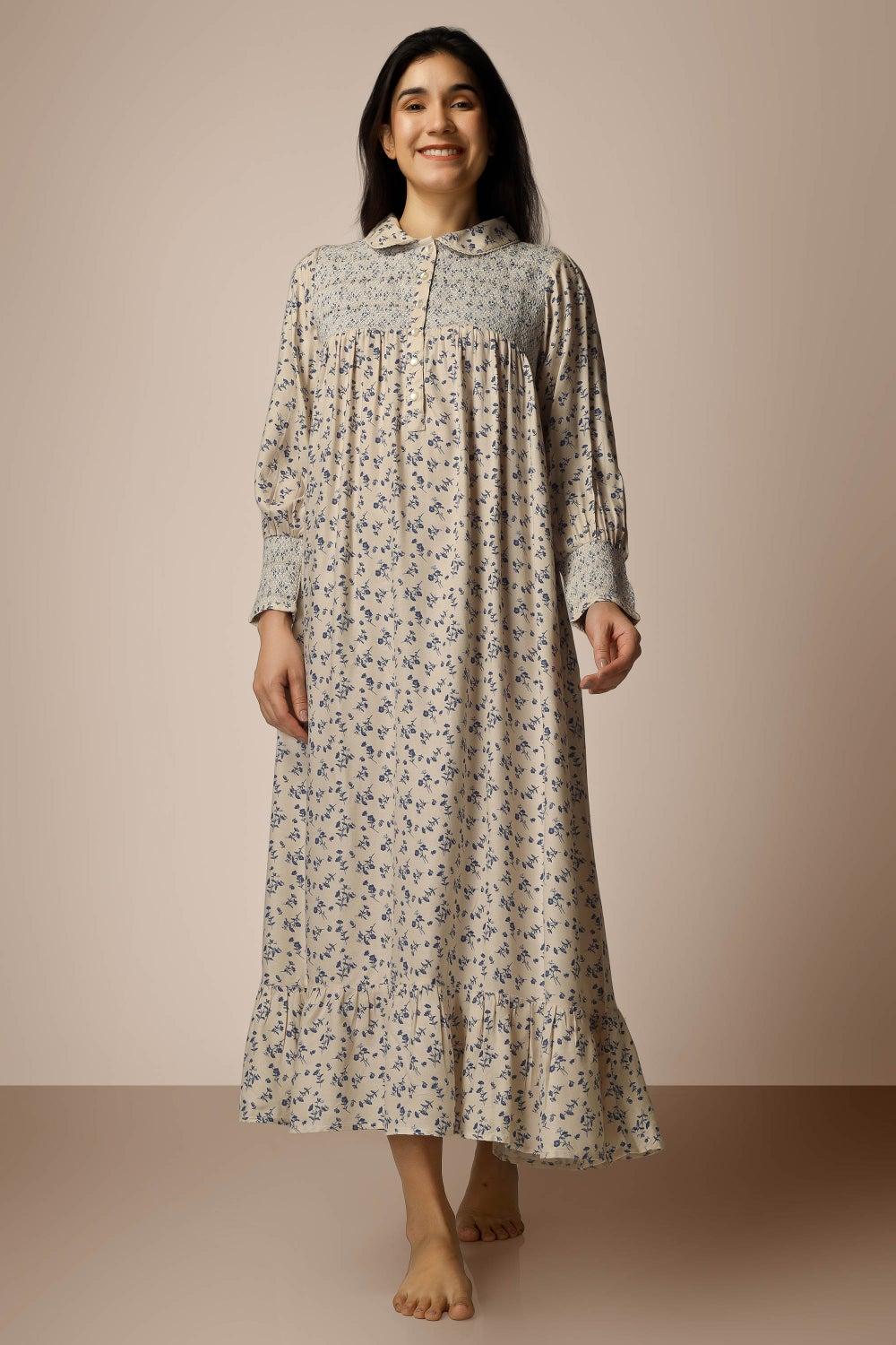 Gretel Beige Nightdress - Image 1