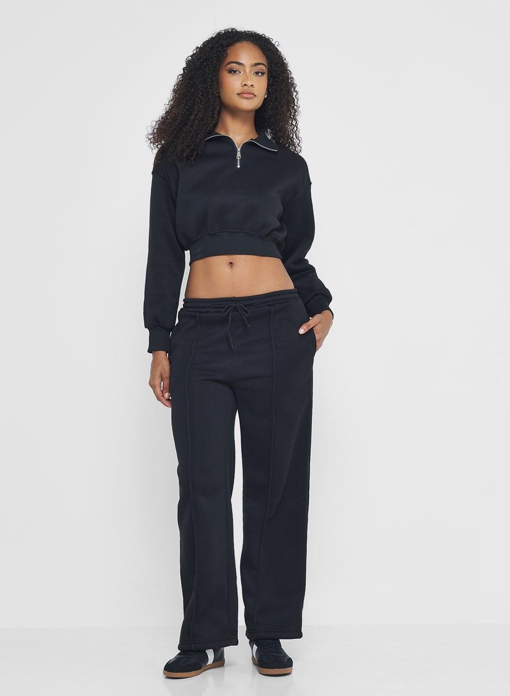 Oversize Half Zip Sweatshirt & Sweatpant Set - Image 1