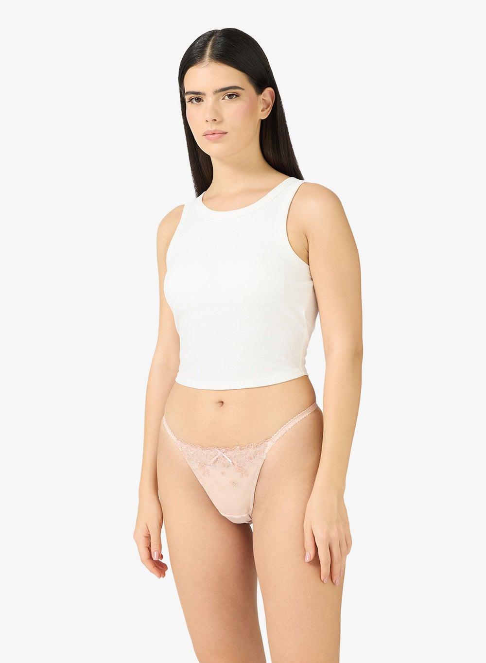 Lace High Leg Thong - Image 1