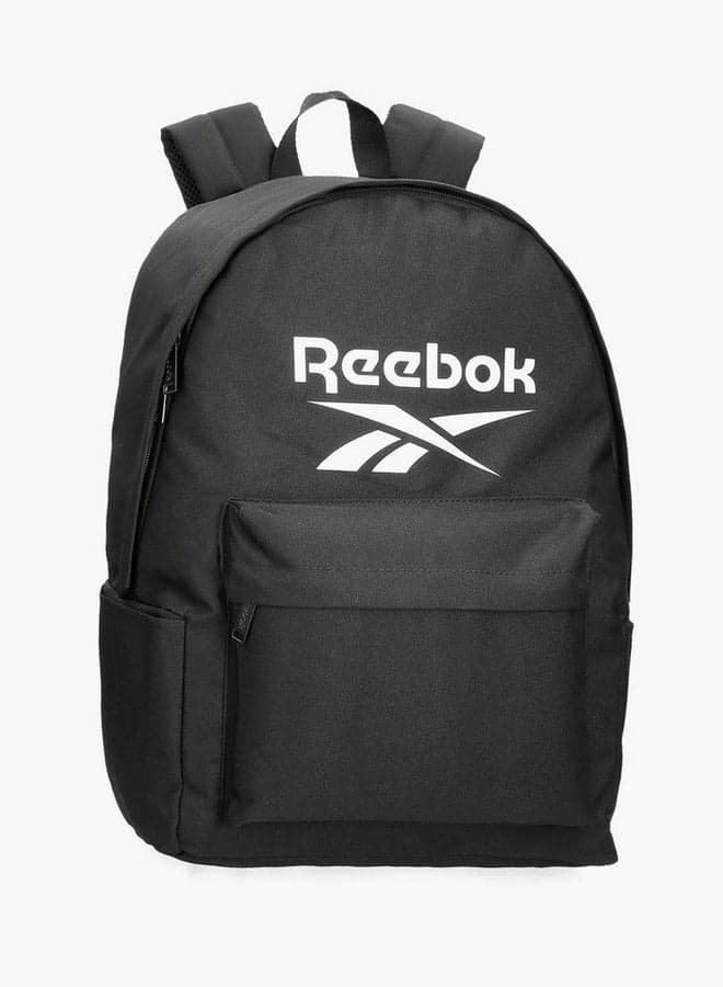 Logo Print School Backpack 38x19x43 cm with Zip Closure - Image 1