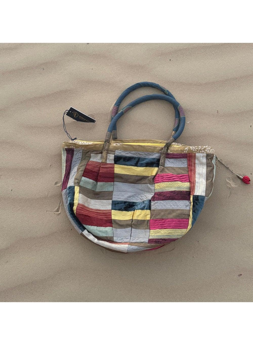 Tohfa Luxe Soraya Velvet Mosaic Tote Bag - Image 1