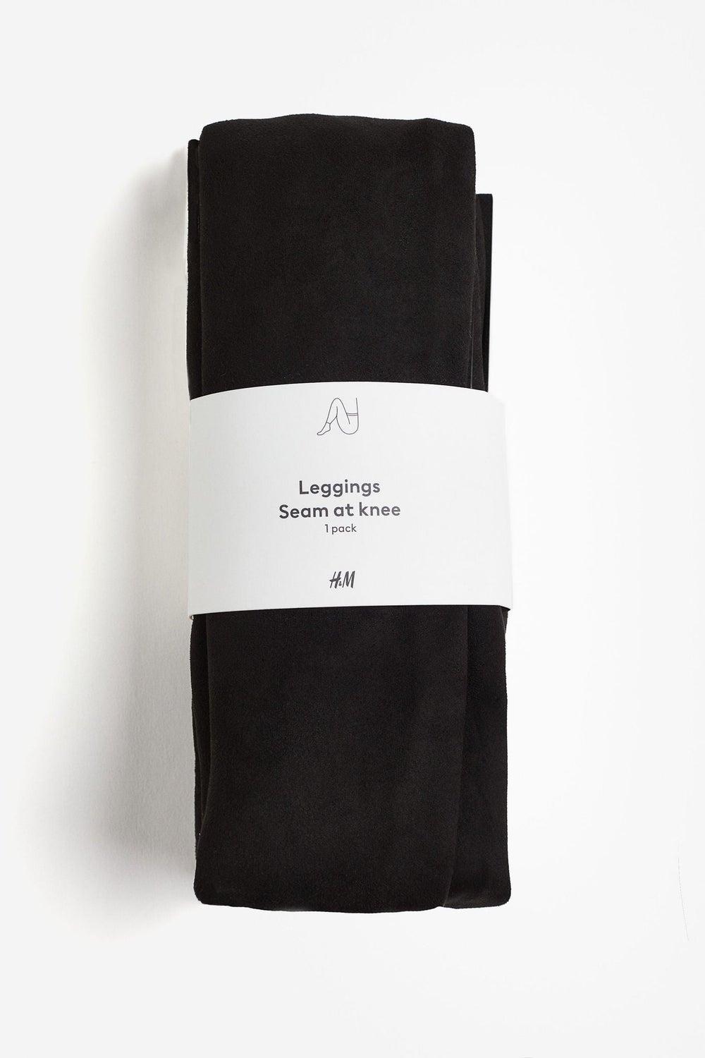Napped Knee-Seam Leggings with Raw Hem - Image 1
