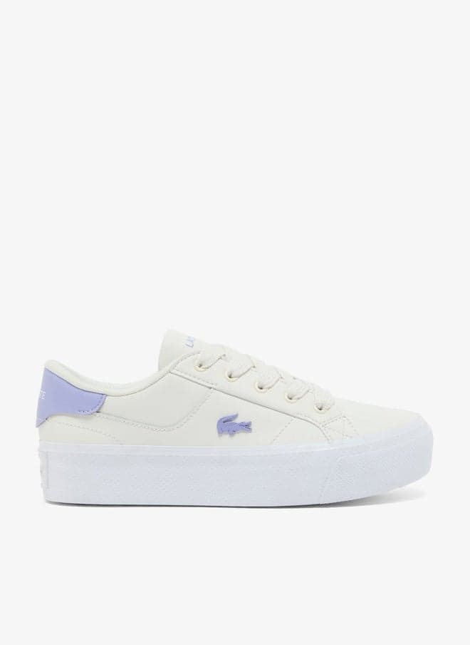 Ziane Low Top Leather Sneakers with Platform Sole - Image 1