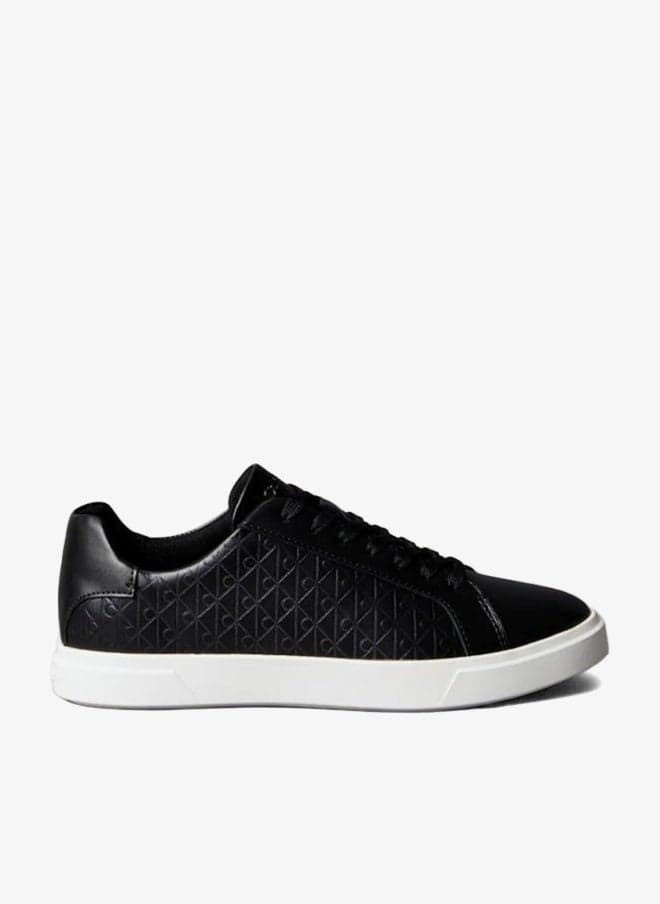 Leather Emblem Logo Pattern Low-Top Trainers - Image 1