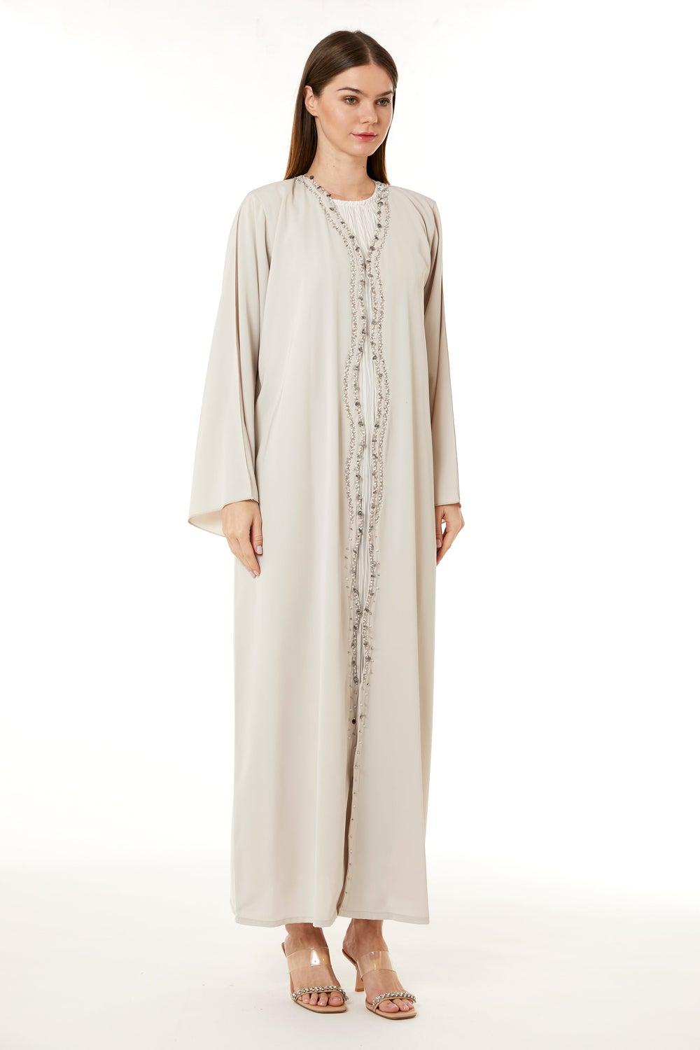 Embellished Flared Sleeve Abaya - Image 1