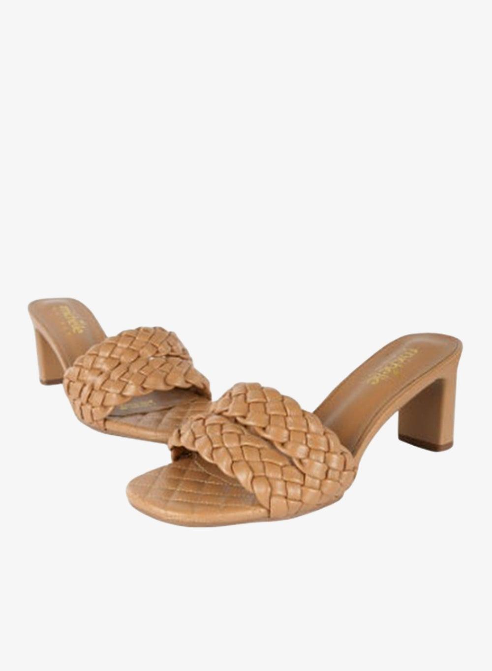 092-2273 Michelle Morgan Brown Block Heel Mule Sandals 36 - Image 1