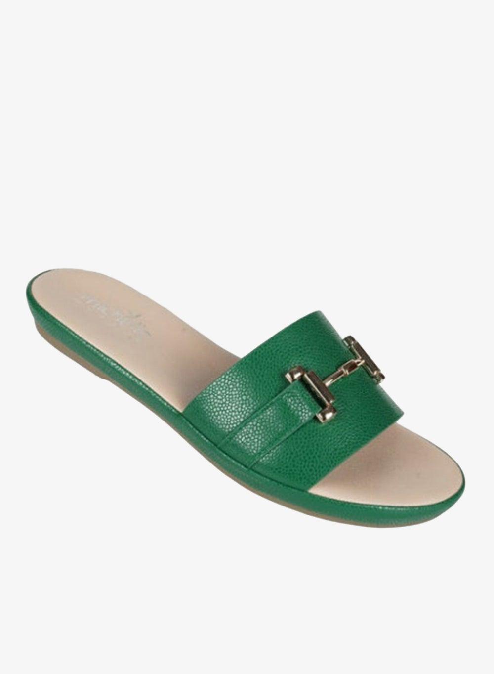 092-2480 Michelle Morgan Low Heel Sandals 114RC676 Green - Image 1