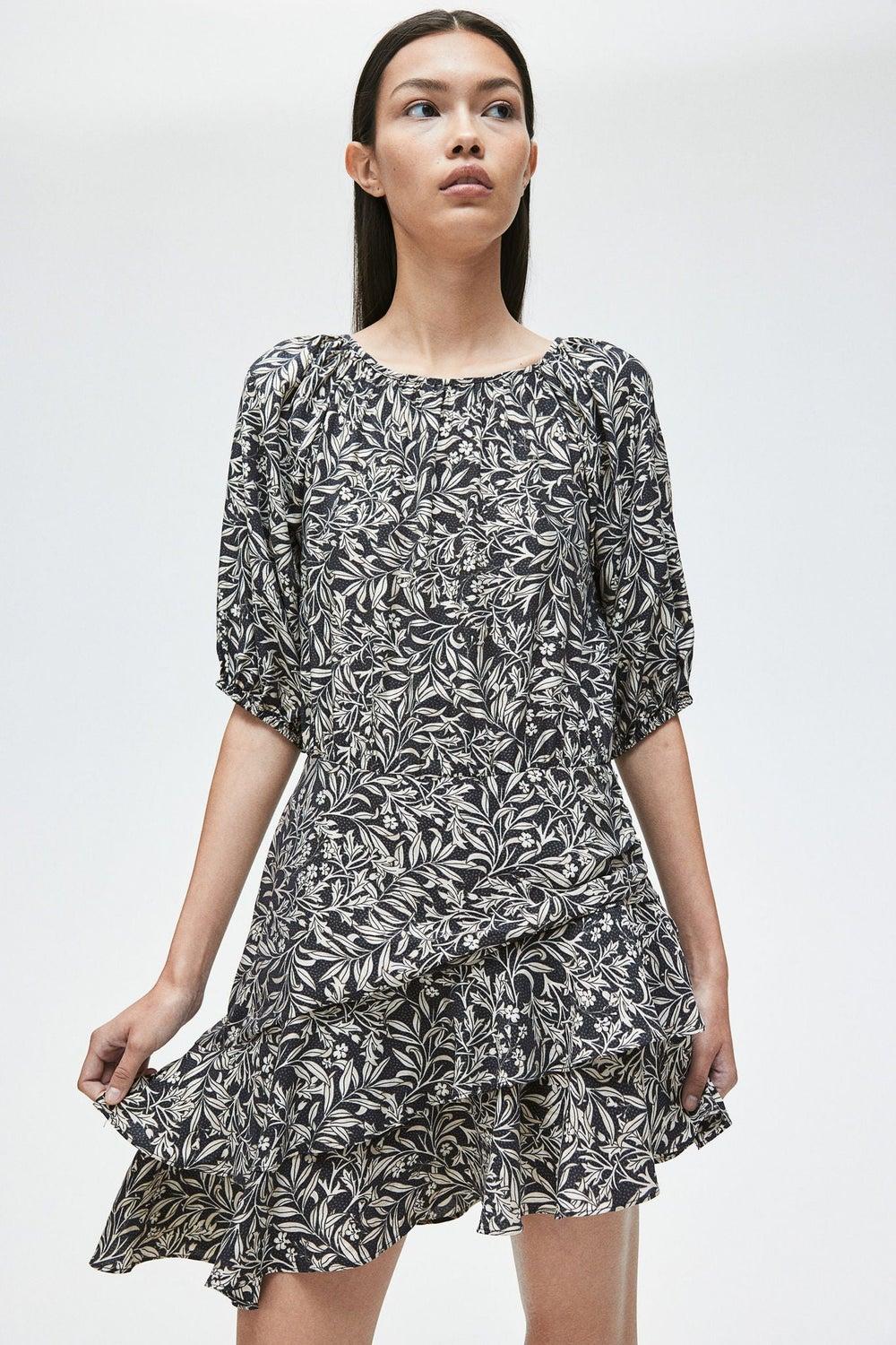 Floral Print Mini Dress - Image 1