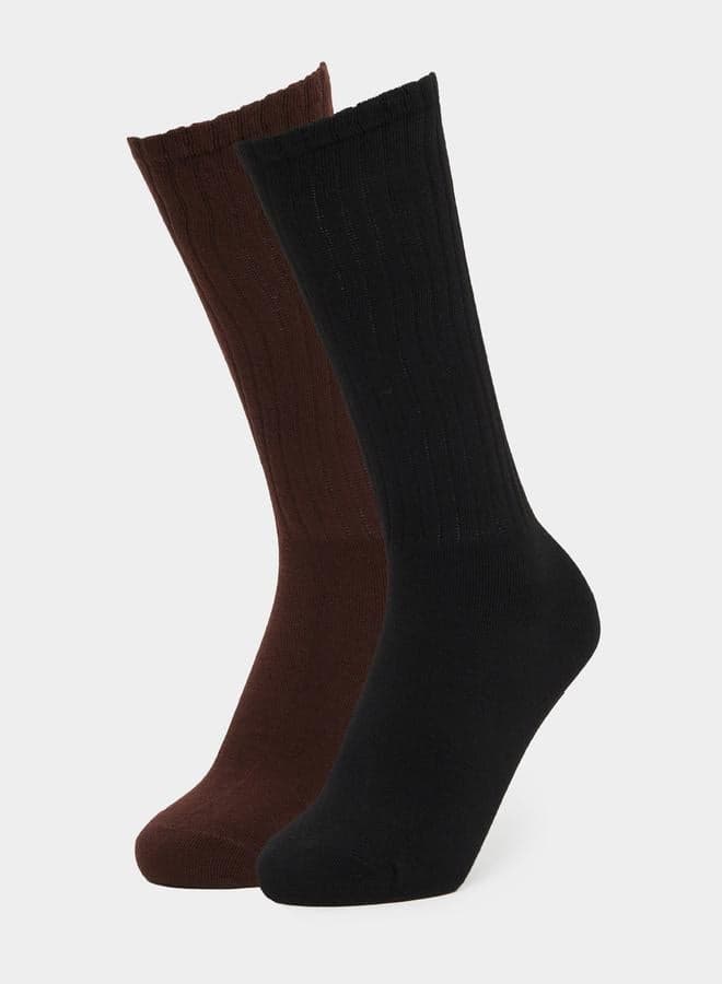 Pack of 2 Ribbed Socks for Women - Image 1
