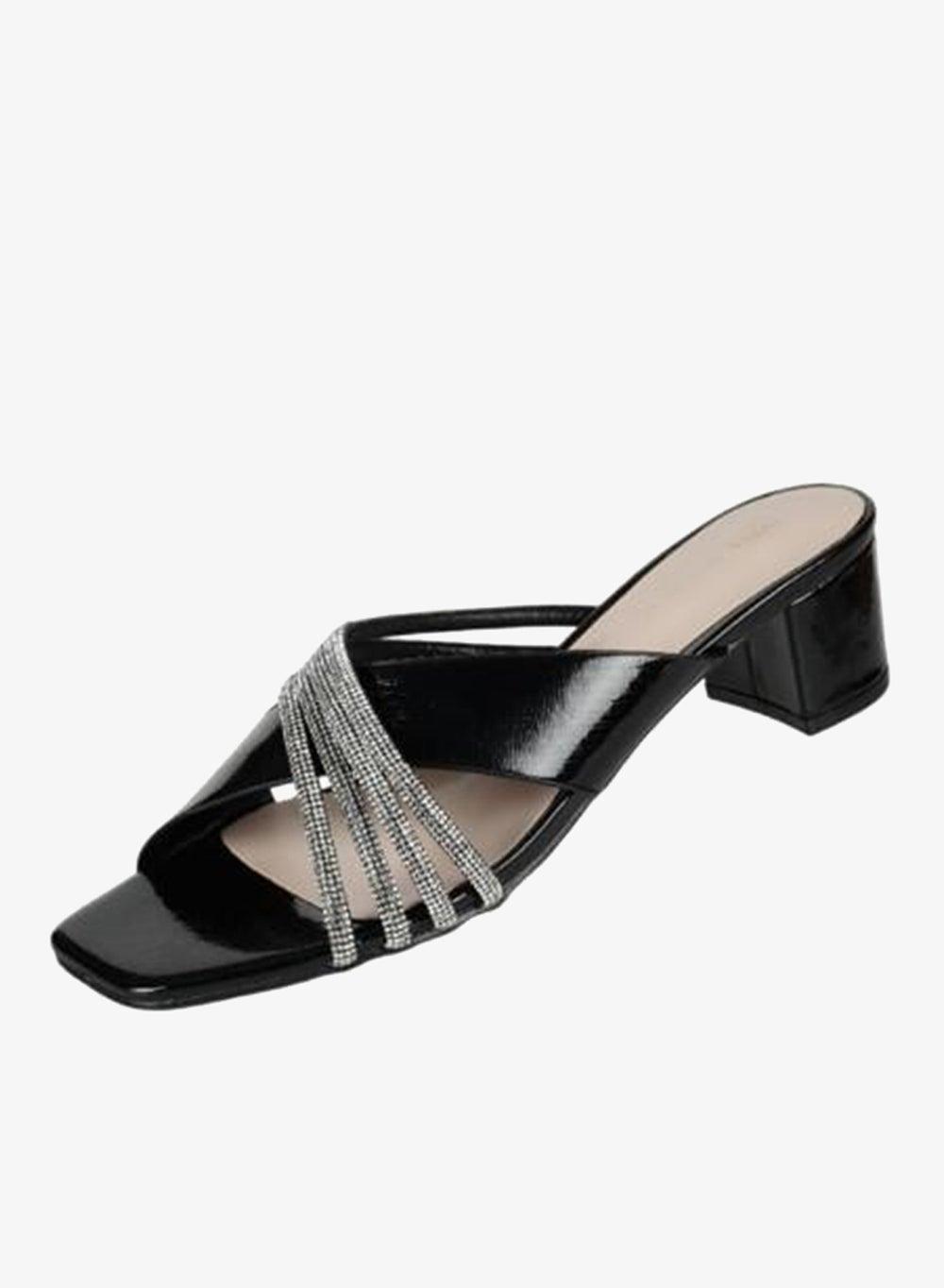 Zayna Ladies Black Block Heel Sandals 18F8827-216 - Image 1