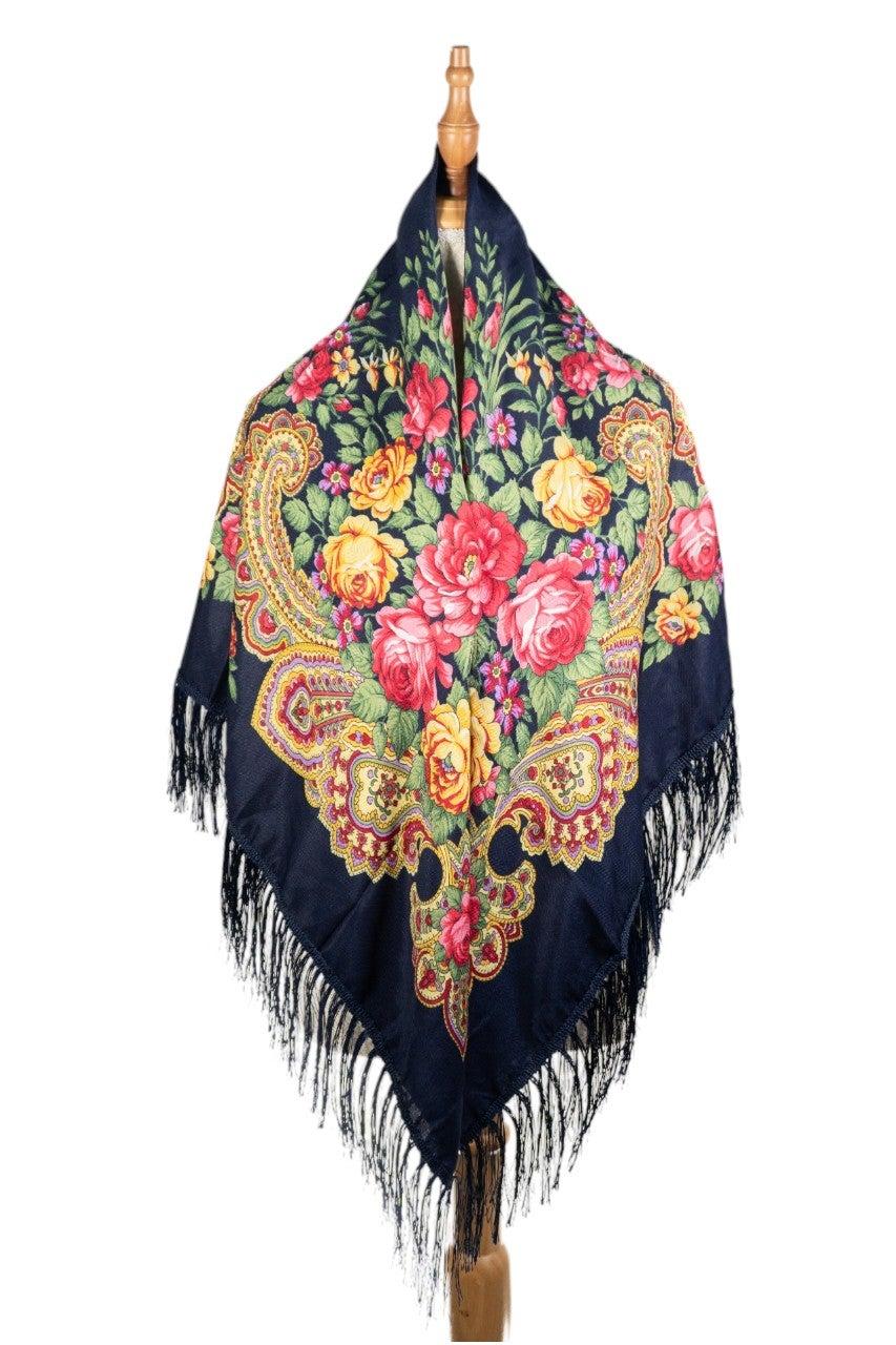 Sasha Women’s Cotton Tassel Eastern European Shawl - Image 1